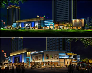 甘肅樓體亮化-正上新世界商業樓亮化工程