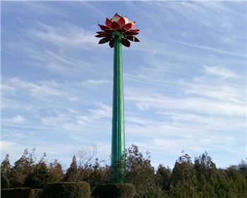 寧夏30米高桿燈-寶雞麟游蓮花燈